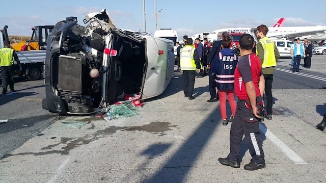 Atatürk Havalimanı'nda Feci Kaza 9 Kişi Yaralandı