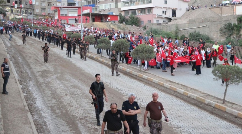 Bu Görüntüler Şırnak'tan! Polis, Asker ve Vatandaş Birlikte Yürüdü! 