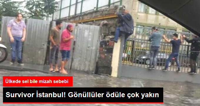 İstanbul'u Sel Bastı Twitter Mizahşörleri Sahneye Çıktı: Survivor İstanbul!