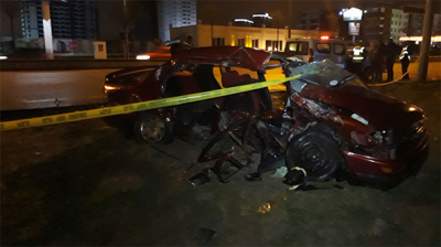 Başkentte Feci Kaza Kaza! İki Otomobil Kafa Kafaya Çarpıştı: 2 Ölü, 2 Yaralı