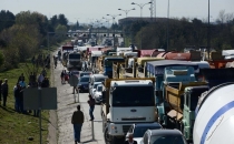 İstanbul TEM’de 500 hafriyat kamyonuyla eylem Yapıldı