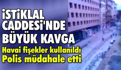 İstiklal Caddesi'nde Fenerbahçe ve Olympiakos Taraftarları Arasında Arbede Çıktı
