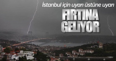 Son Dakika! İstanbul'a Uyarı Üstüne Uyarı, Yağmur ve Fırtına Geliyor